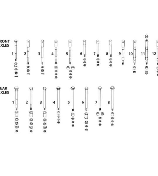 Solo minuteria per perno ruota cromato posteriore per Harley FL 1962-1972, FX 1971-1972