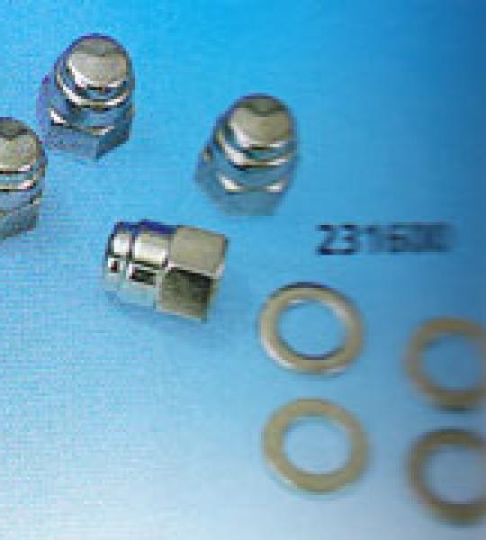 Set completo bulloneria cromata per base cilindro per Harley Big Twin Evolution dal 1936 al 1977