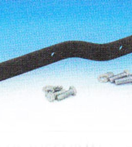 Staffa di supporto scarichi nera made in USA per Harley Davidson Softail Evolution dal 1984 al 1994, escluso FLSTF Fat Boy