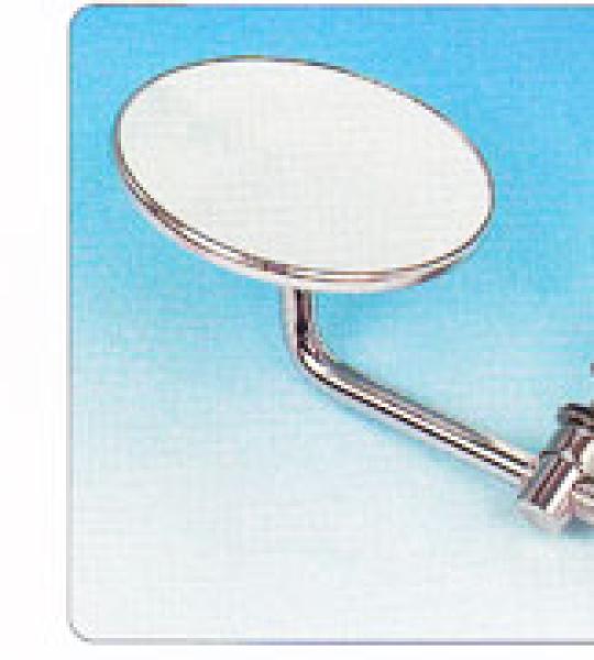 Specchio tond sx/dx cromato con stelo da 4 con fascetta per Harley Davidson