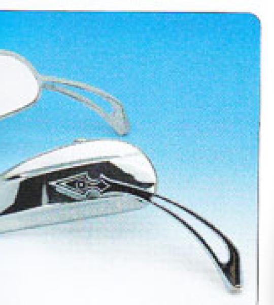 Specchio sx Slime-line cromato per Harley Davidson