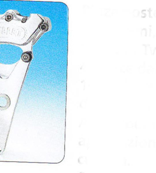 Staffa per pinza posteriore nera a 4-6 pistoni per telai Harley Big Twin 4 marce 1976-1984 con disco da 11 1/2