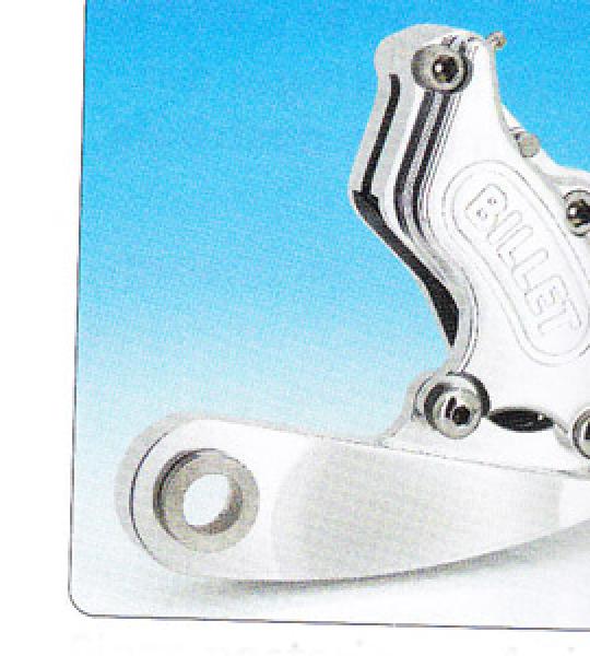 Solo staffa per pinza posteriore nera a 4-6 pistoni per Harley Softail 5 marce dal fine 1987 al 1999 con disco di serie da 11 1/2