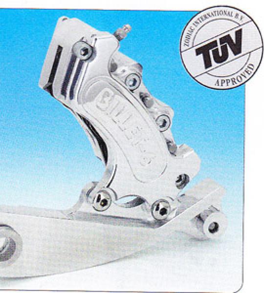 Pinza posteriore lucidata con staffa a 6 pistoni per Harley Softail 5 marce 1987-1999 con disco di serie da 11 1/2