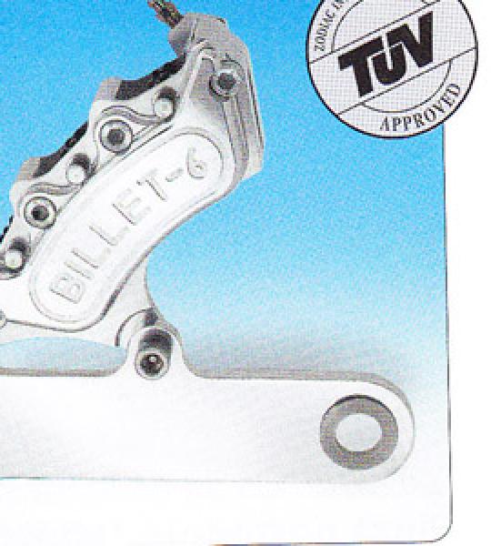 Pinza posteriore nera senza staffa Mini6 a 6 pistoni per Harley Sportster 1984-1999