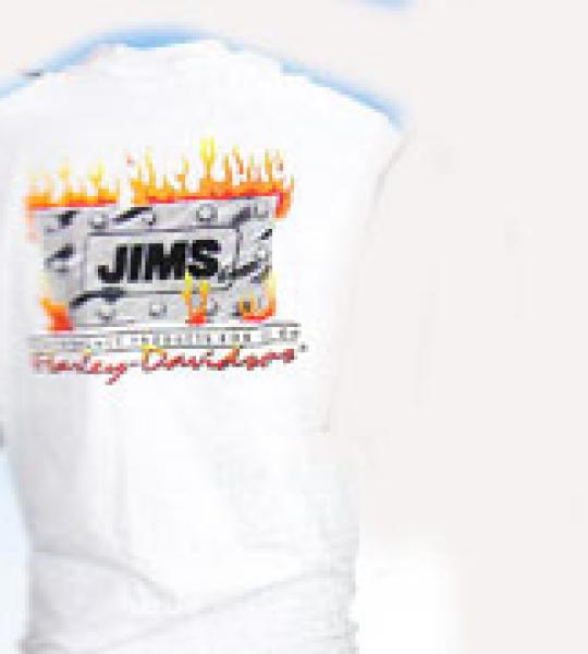 Maglietta Jims "Flame" colore bianco taglia XXL