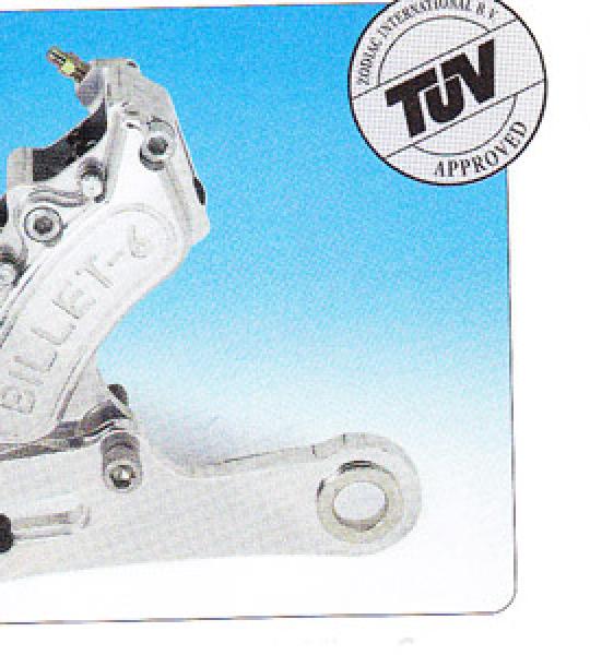 Pinza posteriore lucidata con staffa a 6 pistoni per Harley Sportster 2000-2003