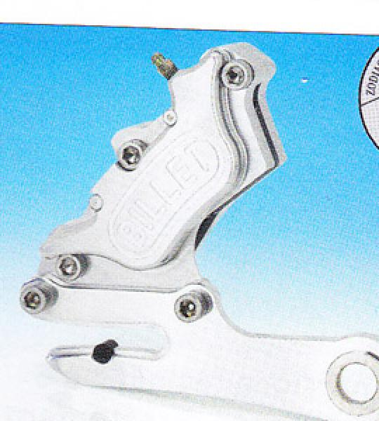 Solo staffa nera per pinza posteriore a 4 pistoni per Harley Sportster dal 2000 al 2003
