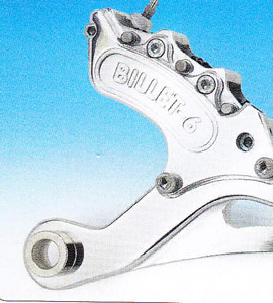 Pinza posteriore nera senza staffa a 6 pistoni per Harley Dyna 2000-2005 con disco di serie da 11 1/2
