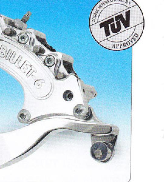 Pinza posteriore nera con staffa a 6 pistoni per Harley FLH e FLT 1984-1999 con disco di serie da 11 1/2