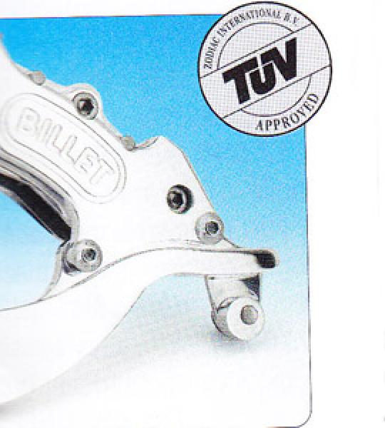 Solo staffa per pinza posteriore nera a 4-6 pistoni per Harley FLH e FLT 2002-2007 con disco di serie da 11 1/2