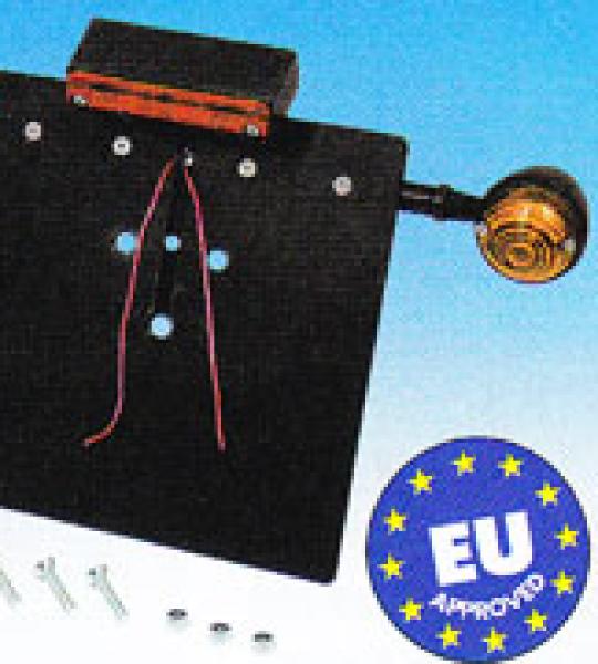 Supporto targa in alluminio billet con luce posteriore e indicatori di direzione