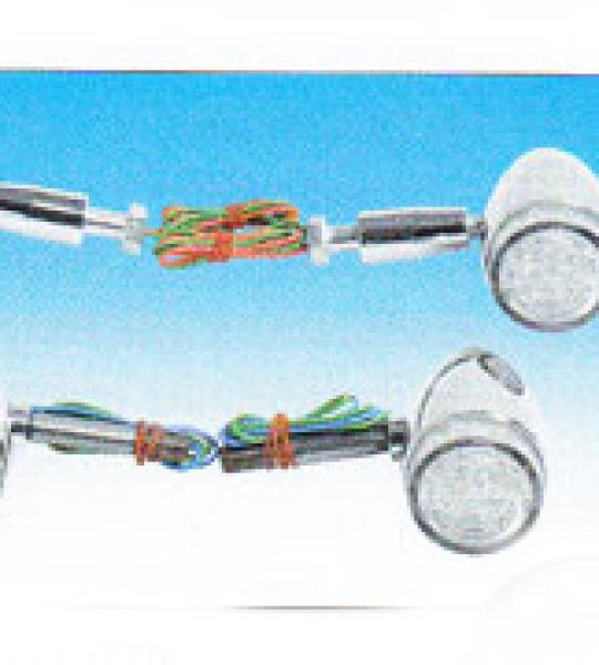 Kit 4 indicatori di direzione stile bullet in alluminio biller cromati