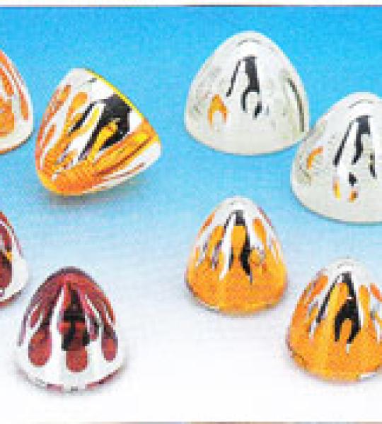 Kit lenti ambra Flame Bullet per frecce anteriori Harley Davidson Sportster dal 2002 ad oggi, Dyna FXDX dal 2001 ad oggi, Dyna dal 2002 ad oggi, Softail dal 2002 ad oggi04 ad 