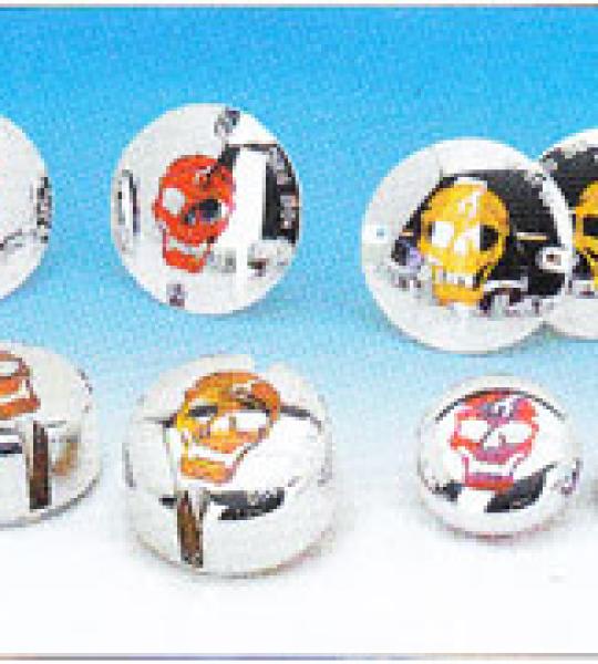 Kit lenti rosse con teschio cromato per frecce posteriori Harley Davidson Sportster Sportster FXR, Dyna e Softail dal 1986 al 2001