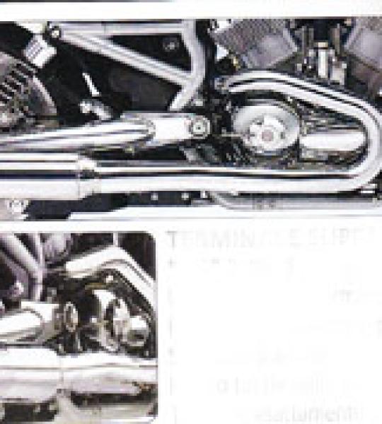 Set terminali Supertrapp V5 2in1 per Harley Davidson VRSCA, VRSCB e VRSCSE dal 2002 al 2006