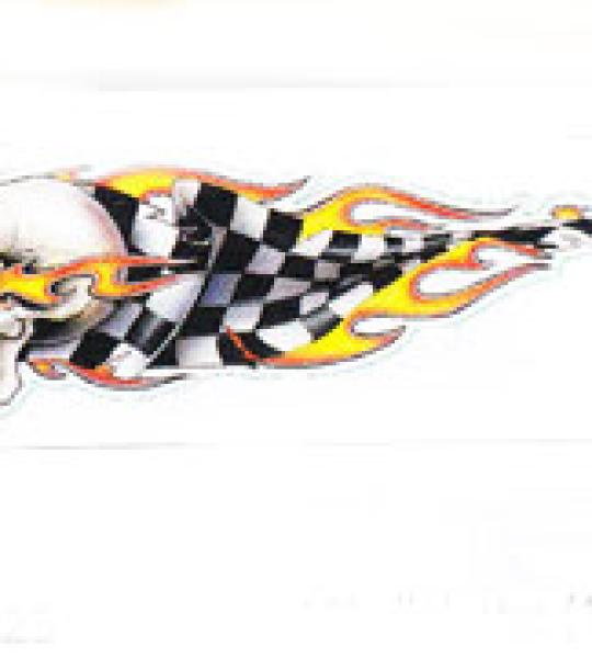 Kit decalco dx-sx Checkerd Skull 4.1x1.4