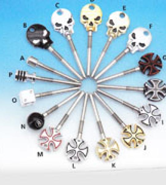 Vite regolazione minino in acciaio inox teschio lucidato per carburatori HSR Mikuni