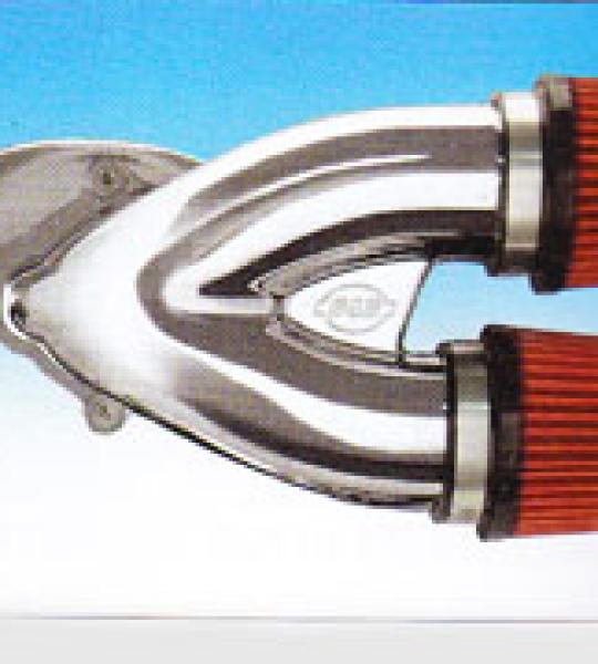 Sistema S&S ad induzione singolo cromato , include manicotto e filtro rosso