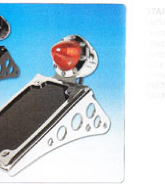 Staffa targa Tracket Tag da Roland Sands nera a polvere