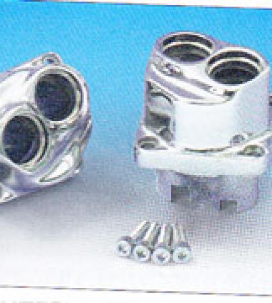 Set guide punterie anteriore e posteriore nere per Harley Big Twin Evolution dal 1984 al 1999