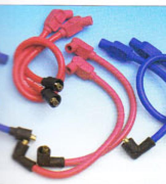 Set cavi candela Sumax pro race colore rosso per Harley Sportster dal 2004 ad oggi e GLH/FLT a carburatore 1999-2008