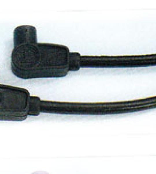 Kit caci candele universali pro wire 8mm con ucleo metallico per acce3nsioni a puntine o magneto diritti colore nero