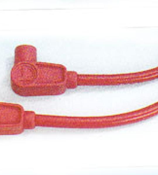 Kit caci candele universali pro wire 8mm con ucleo metallico per acce3nsioni a puntine o magneto diritti colore rosso