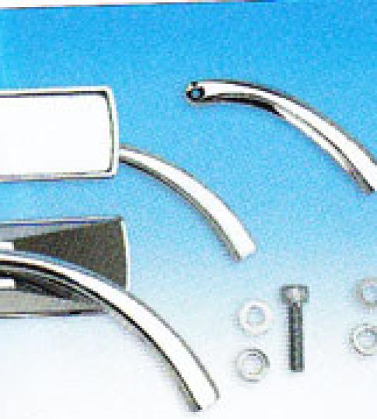 Specchio dx/sx Slim line in alluminio billet cromato per Harley Davidson
