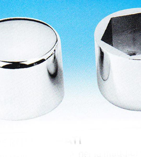 Kit copri perni anteriori cromati per Harley FX 4 speed 1973-1980, FXR 1982-1987, Sportster 1973-1987