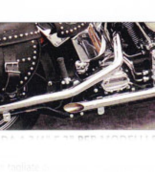 Scarichi Drag pipes da 2 taglio trasversale Baloney Slice per Harley Davidson Softail Twin Cam dal 2000 al 2006