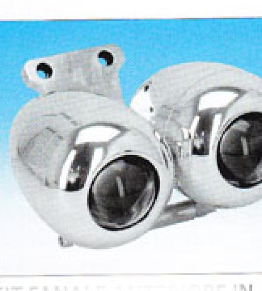 Kit fanale anteriore stile Ellipsoid in alluminio billet 12V 55W H3