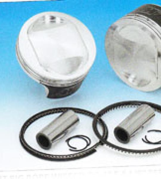 Kit pistoni Big Bore da 4 per Harley Twin Cam 88, il kit contiene una coppia di pistoni, set fasce, spinotti cromati, clips e set guarnizioni per parte superiore