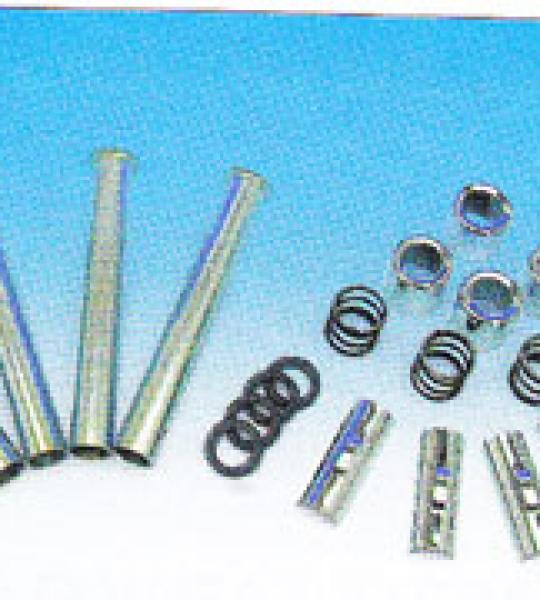 Kit copertura alte aste distribuzione con paraoli, molle, coppe cromate e rasamenti per Harley Big Twin Evolution 1984-1999 con blocchetti punterie S&S
